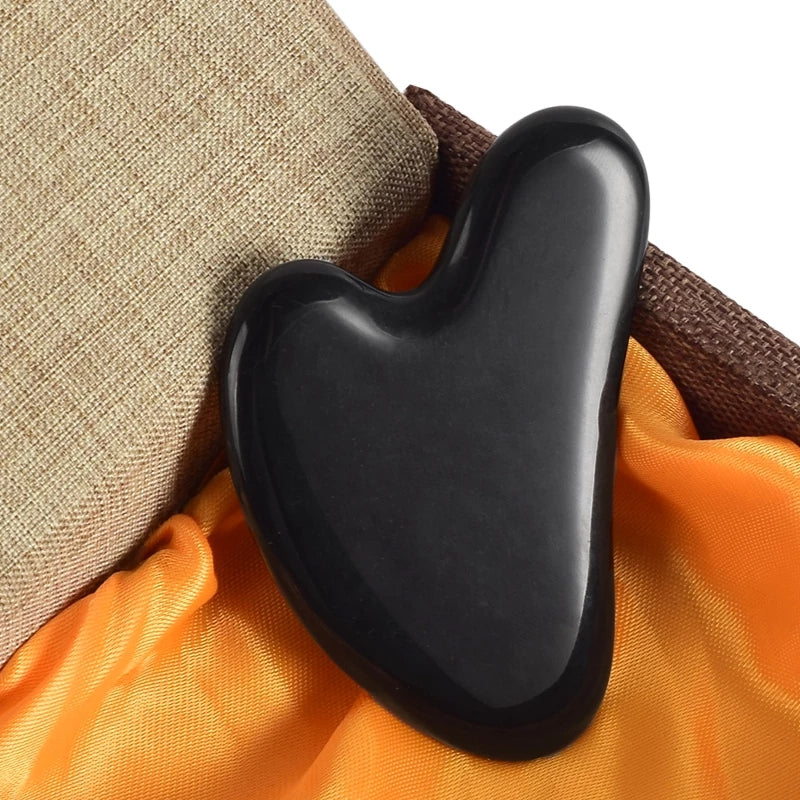 Gua sha stones (Amethyst, Tiger, Obsidian, Aventurine, Rose)